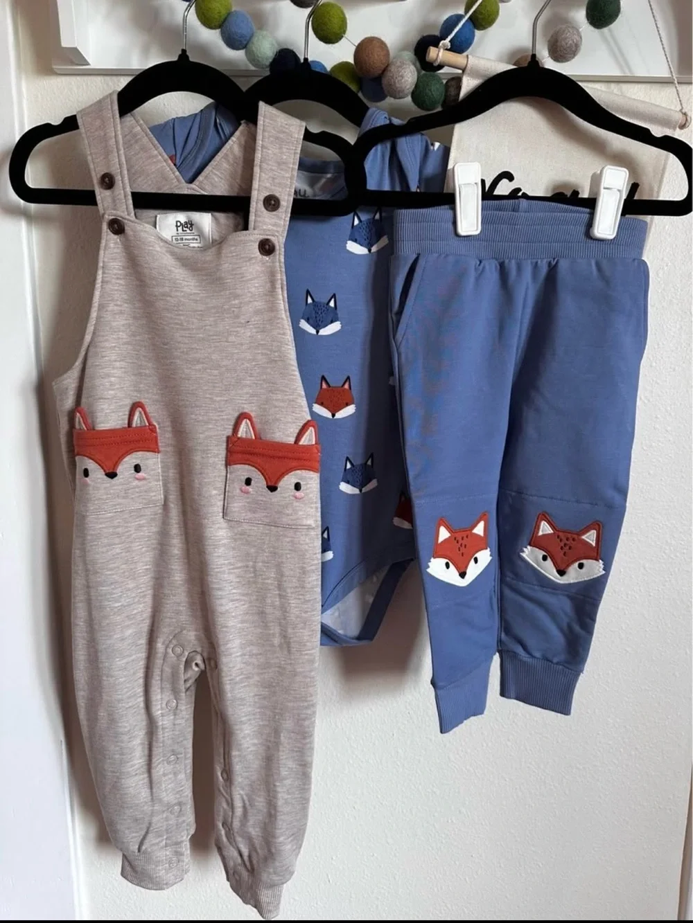 NWT Little Sleepies fox Joggers & Overalls Set